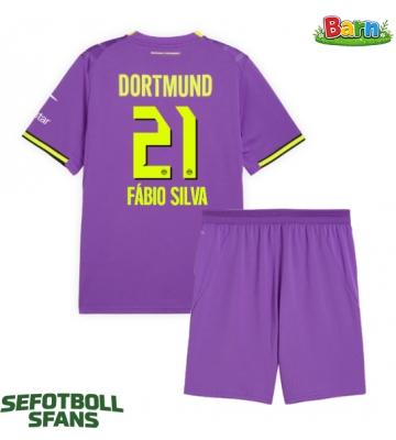 Borussia Dortmund Fabio Silva #21 Tredjeställ Barn 2026-27 Kortärmad (+ Korta byxor)
